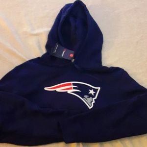 Fanatics Brand Mens 2XL New England Patriots Sweatshirt - Dark Blue Hooded